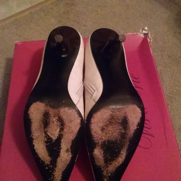 VIS A VIE "Alannis" Shoe Boot Bootie ~ Bone Croco - Picture 5 of 8